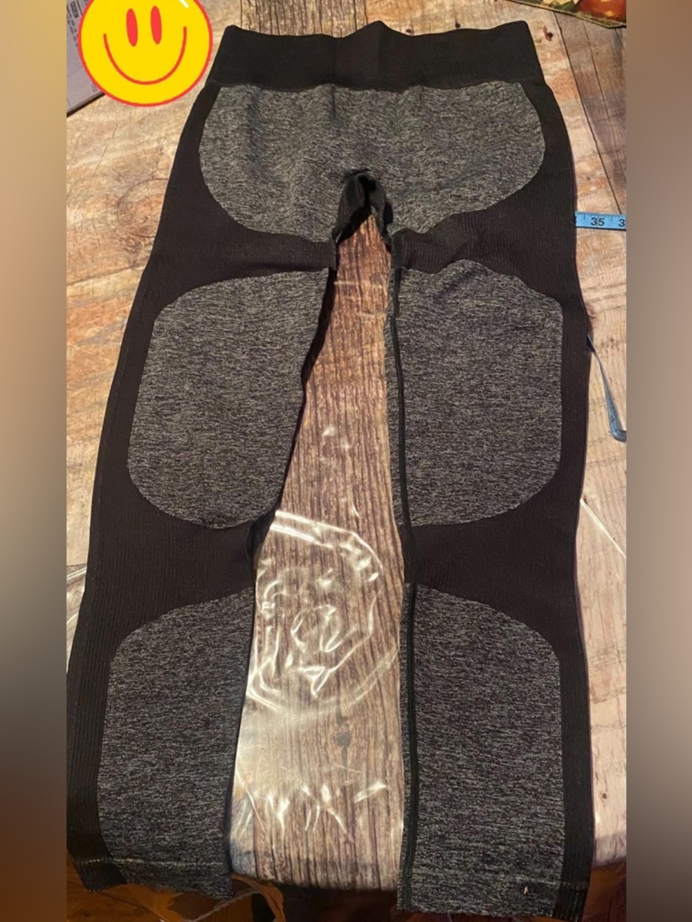Gray and Black Leggings XL